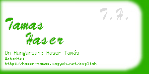 tamas haser business card